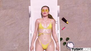 Tushy: Sexy Angelina seduces her pool dude for anal enjoyment on PornHD