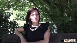 Emilie just got a divorce and decided to celebrate it with a rod inside her vagina