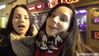 Czech brunette with big, firm bazookas is having sex with a stranger, in a hotel room