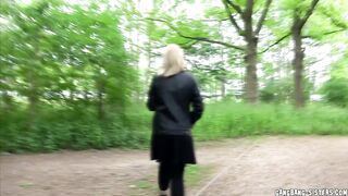 Dogging slutwife used by random boyz in public