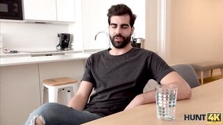 Kinuski Kakku is bouncing up and down during the time that cuckolding her impressive partner in the kitchen