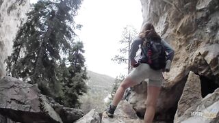 Big Tits Amateur Nympho Fucks Daddy Hard in Tent POV Public - Slutty Hiking