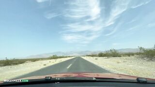 College Floozy gets Roadside Snatch Creampie - Molly Pills - POV 4K