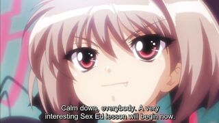 Busty with rod screws her friend Manga hentai