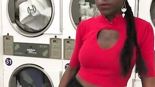 Ebony angel picked up in launderette for anal sex