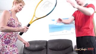 Molly Maracas is a lascivious golden-haired mature who is always in the mood to screw younger guys