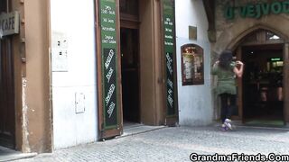 GRANDMA ALLIES - 2 chaps pick up and screw boozed old grandma