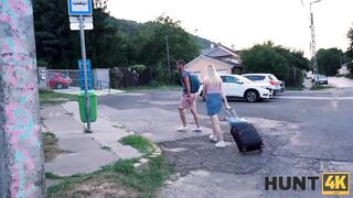 Hunt4K: After shower blonde with blindfold gets stretched in front of BF on PornHD