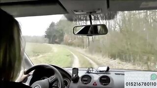 Smokin' hot, German blonde is using a ass plug and a vibrator, while sucking dong