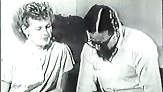 Hawt shaggy brunette housewife has her vagina drilled in vintage video