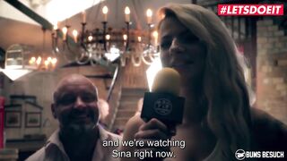 BUMSBESUCH - Famous Porn Star Sina Longleg Gets Banged By Older Chap - LETSDOEIT