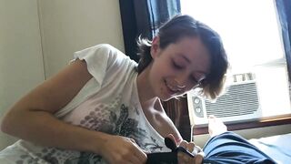 Cute Tractable step sis Sophie does a favor for her step bro