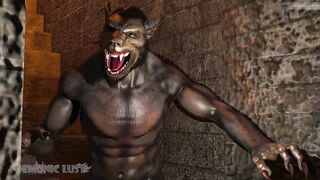 Elf Sorceress tied & screwed in dungeon by two werewolf monsters. 3D monster porn fairy tale you won't forget!