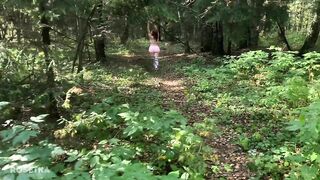 WOW! I met a horny forest nymph and fucked her! Public outdoor fucking.