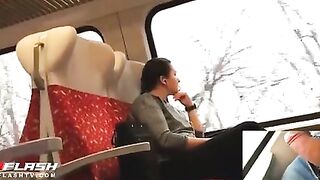 Shlong Flash On Train