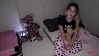 ASSYLUM - S&M teen eats her slave masters spunk fountain