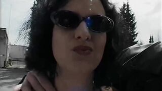 Concupiscent mature is eagerly sucking a alt hard ramrod and spreading up wide to get banged hard