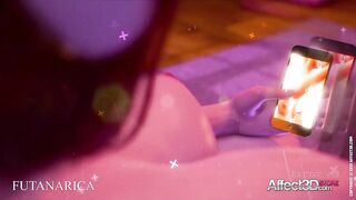 Teen girlfriends having joy in a 3d futa animation