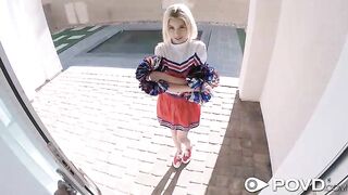 Kiara Cole is a gorgeous blonde cheerleader, who is always in the mood to have sex