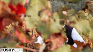 TUSHY Stunning Stefany accepts sexy DP offer on holiday