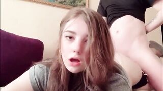 Sultry teen is moaning during the time that having sex with a handsome chap who is not her boyfriend