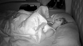 A hidden camera in the bedroom catches a cheating housewife in acton with her fresh lover