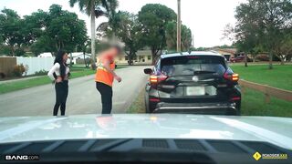 Roadside - Sexy Gianna Grey Rides Mechanics Big Schlong Like A Pro