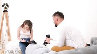 XFeeds - Cute Baby Bamby analyzed at porn try-out