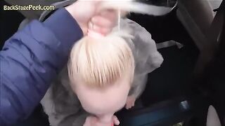YOU Won't Last Greater Amount Than 30 Seconds Watching This! Busty Golden-Haired Car Fuck