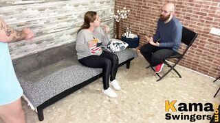 Amateur swingers couple in the first cuckold massage. Pamela Sanchez screwed by a big rod