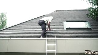 70 year old older man screws 18 year old angel moans with joy and swallows