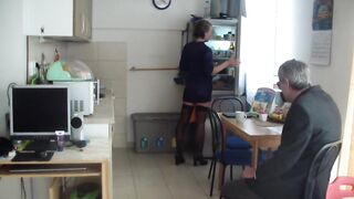 Russian woman is cheating on her husband with a neighbor, who is her favorite sub