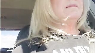 Solo - White Sexy Hot Grandma in her car