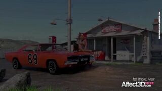 Dicks of Hazzard - 3D T-girl Manga Animation