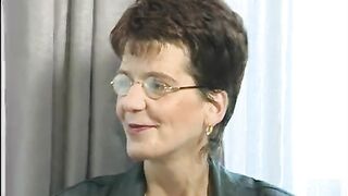 German granny gets her vagina cheerful by some youthful man