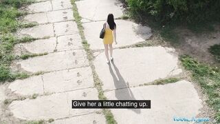 Public Agent A Pervert spies of a babe taking a void urine with his drone and fucks her vagina