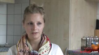 Delicious golden-haired lady would like to have casual sex with her step- son, until she cums