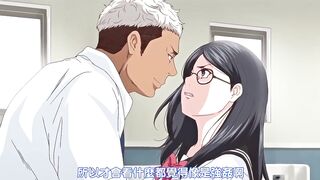 Lascivious, cartoon babe with glasses is sucking a rock hard wang balls deep and getting fucked