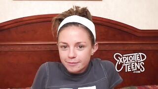 Teen with dreadlocks and a bush makes her first porn