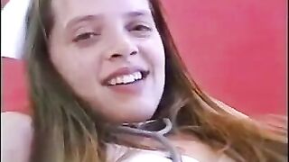 Unattractive girl with a hirsute snatch