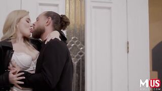 Pretty golden-haired playgirl, Blake Blossom is having casual sex with her boss, in the late afternoon