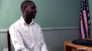 Sexy Big Ass Female Aged Boss Sara Jay Tempt Black Worker to Screw at Work