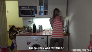 Enjoyable, Czech blonde is eagerly sucking her best friend's penis and getting screwed hard, in return