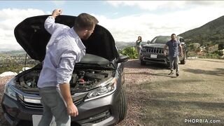 Stranded and getting assist in his ass