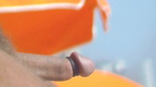 Stripped Beach Voyeurs Jerking Off #1 - Hubby films all the hard ramrods that are cum near his wife on the naked beach!