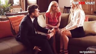 Nesty is having a ffm threesome with friends, in the centre of a beautful day