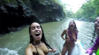 SinsLife - Epic Outdoor Hardcore 4 way Bang Fest in Nice-looking Waterfall!