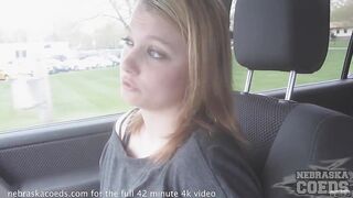 picking up a newly 18yo teen with braces and watching her do her first porno casting