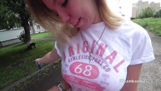 Public sex! The morning walk took the beauty to bang! Kisankanna