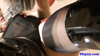 Pussylicked teen fucked by oldman in FFM trio